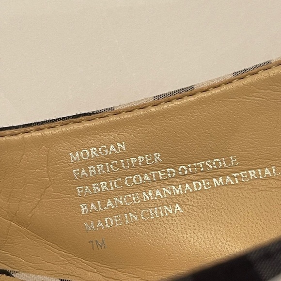 Crown and Ivy Size 7 Slingback Sandals Black and White Check - Picture 4 of 11